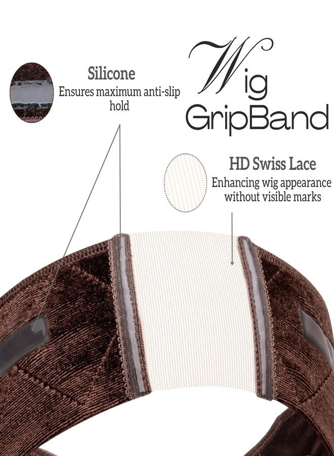 Cospack Wig Grip Band Women: Adjustable Silicone Non-Slip Wig Gripper with Middle Lace Part & Ear Cut Outs Secure Fit Breathable No-Headache for Wigs Chemo Cosplay Sports Daily Wear (Brown) - Image 5